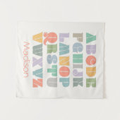 ABCアルファベットカスタムタペストリー タペストリー (正面(横))