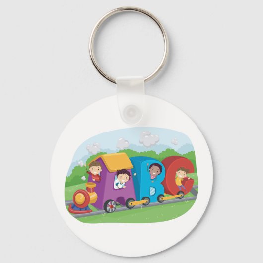 ABCアルファベットトレインと子供おもしろい教育 キーホルダー (裏面)