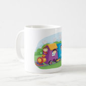 ABCアルファベットトレインと子供おもしろい教育 コーヒーマグカップ (正面左)