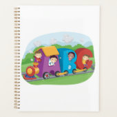 ABCアルファベットトレインと子供おもしろい教育 プランナー手帳 (正面)