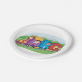 ABCアルファベットトレインと子供おもしろい教育 ペーパープレート (アングル)