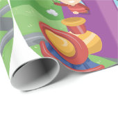 ABCアルファベットトレインと子供おもしろい教育 ラッピングペーパー (ロールコーナー)