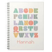 ABCアルファベットパーソナライズされた名 ノートブック (正面)