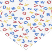 ABCアルファベットレッドイエローブルー テーブルクロス (アングル)