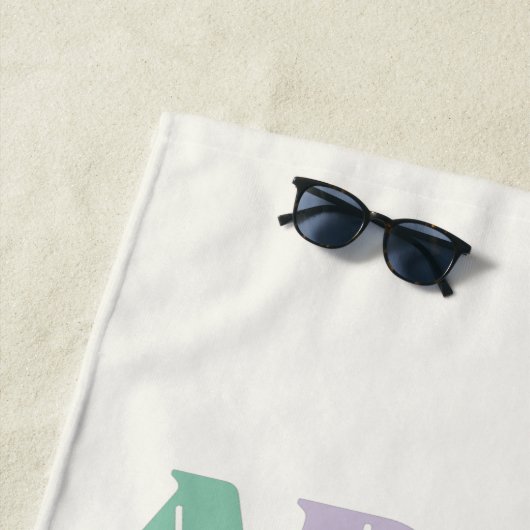 ABCアルファベット名パーソナライズされたビーチタオル ビーチタオル (インサイチュ)