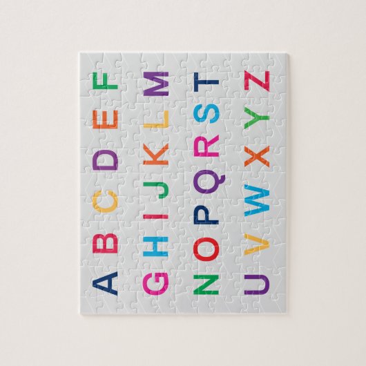 ABCアルファベット学のカラフルABC文字 ジグソーパズル (縦)