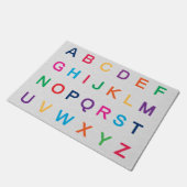 ABCアルファベット学のカラフルABC文字 ドアマット (アングル)