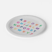 ABCアルファベット学のカラフルABC文字 ペーパープレート (アングル)