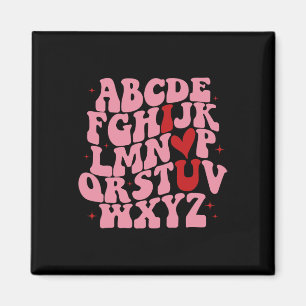 ABCアルファベット I Love You 英語の先生 バレンタイン マグネット