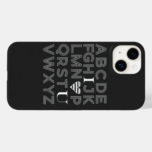 ABCアルファベットiPhoneケース Case-Mate iPhoneケース (裏面 (横))
