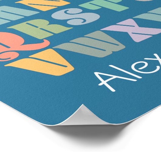 ABCアルファベッパーソナライズされたトグラフ ポスター (角)