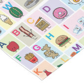 ABCアルファベ学ットの文字が幸せな食べ学物 ショートテーブルランナー (コーナー)