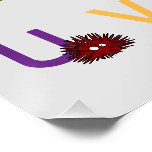 ABCアルファベ学ットの文字ハッピーフーズデザイン ポスター (コーナー)