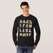 Abcイースターアルファベットイースター動物キッズスクールティー Tシャツ (正面フル)
