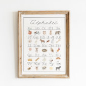 ABCウォールアートポスターアルファベットヴィンテージキッズAbc ポスター