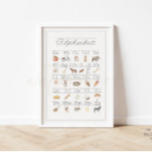 ABCウォールアートポスターアルファベットヴィンテージキッズAbc ポスター