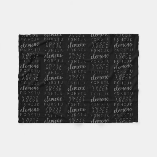 ABCエレメノアルファベット幼稚園 フリースブランケット (正面(横))