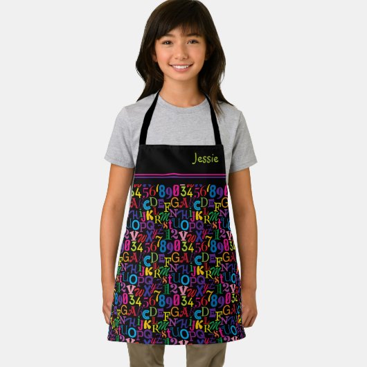 ABCカラフルと123s エプロン (インサイチュ)