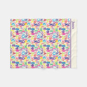 ABCカラフルと123s フリースブランケット (正面(横))