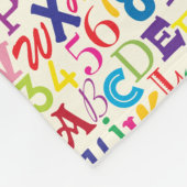 ABCカラフルと123s フリースブランケット (角)
