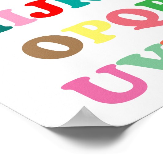 ABCカラフルの文字 ポスター (角)