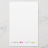 ABCカラフルレインボークレヨン子供の手書き 便箋 (正面)