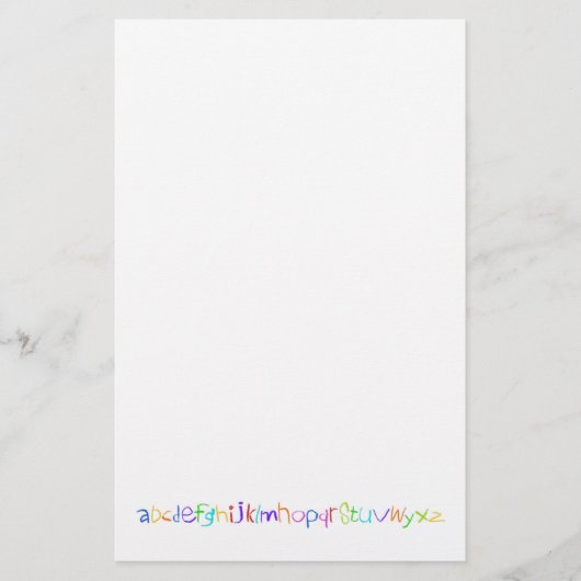 ABCカラフルレインボークレヨン子供の手書き 便箋 (正面)