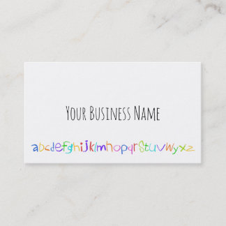 ABCカラフルレインボークレヨン子供の手書き 名刺