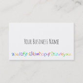 ABCカラフルレインボークレヨン子供の手書き 名刺 (正面)