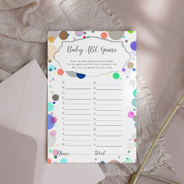 ABCカラー数々のベビーシャワーおもしろいアクティビティゲーム