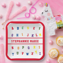 ABCガールベビーシャワー紙プレート ペーパープレート