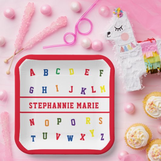 ABCガールベビーシャワー紙プレート ペーパープレート (パーティー)