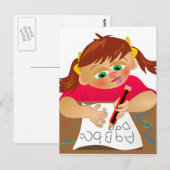 Abcガール ポストカード (正面/裏面)