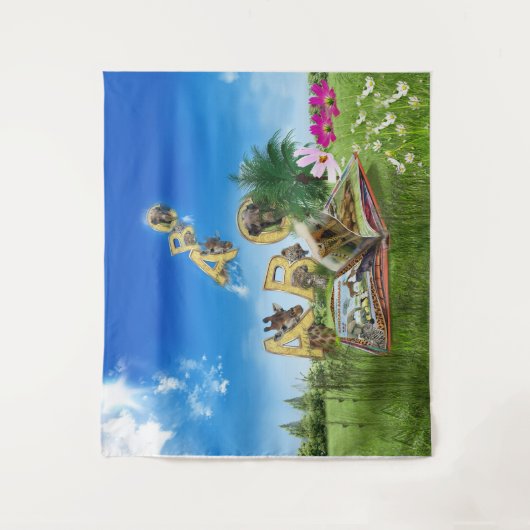 ABCキャピタルアルファベットテーマ タペストリー (正面)