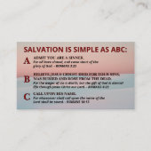 ABCクリスチャンシンプル・福音書のアウトリーチとしての救済の 名刺 (正面)
