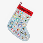 ABCクリスマスストッキング ラージクリスマスストッキング (正面 (吊り時))