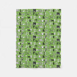 ABCグリーン フリースブランケット