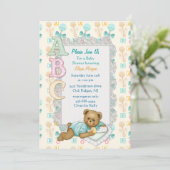 ABCテディシャワー招待状 – ピーチアンドアクア 招待状 (スタンド正面)
