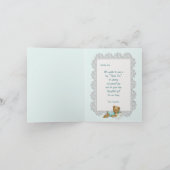 ABCテディ赤ちゃんシャワーありがとう サンキューカード (内部)