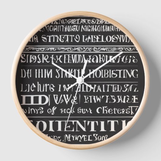 abcデザインの時計を綴る 壁時計 (正面)