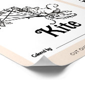 ABCフラッシュカード赤ちゃんシャワー着色活動シート ポスター (角)