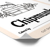 ABCフラッシュカード赤ちゃんシャワー着色活動シート ポスター (角)