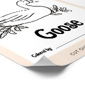 ABCフラッシュカード赤ちゃんシャワー着色活動シート ポスター (角)