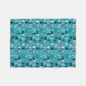 ABCブルー フリースブランケット (正面(横))