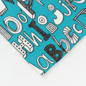 ABCブルー フリースブランケット (角)