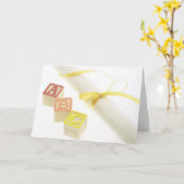 ABCブロックと卒業証書カード カード (黄色い花)