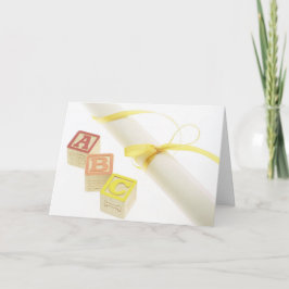 ABCブロックと卒業証書カード カード