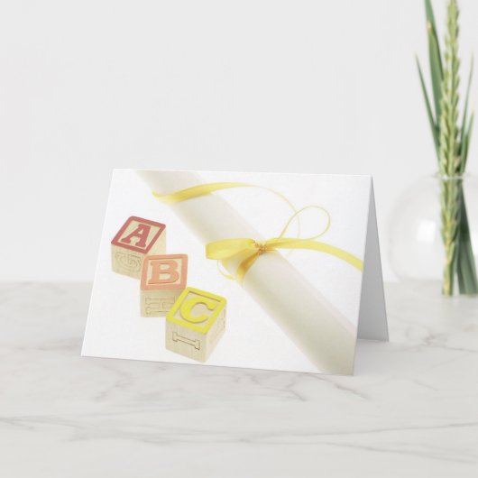 ABCブロックと卒業証書カード カード (正面)