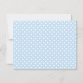 ABCブロックピンクと青の女の子ベビーシャワー サンキューカード (裏面)