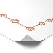 ABCブロック上のカスタマイズ可能な水色ベビーゾウ ポスター (角)